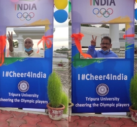 Opening of selfie point for #cheer4India for Tokyo Olympics 2020