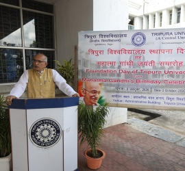 Foundation Day of Tripura University and Mahatma Gandhi's Birthday Celebration