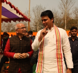 Foundation stone of 150 seats Boys' hostel