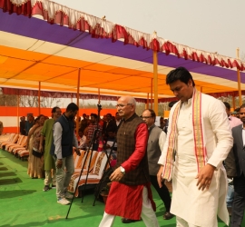 Foundation stone of 150 seats Boys' hostel