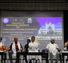 Glimpse of Inaugural function of Two Days Seminar on Yoga Health and Happiness 